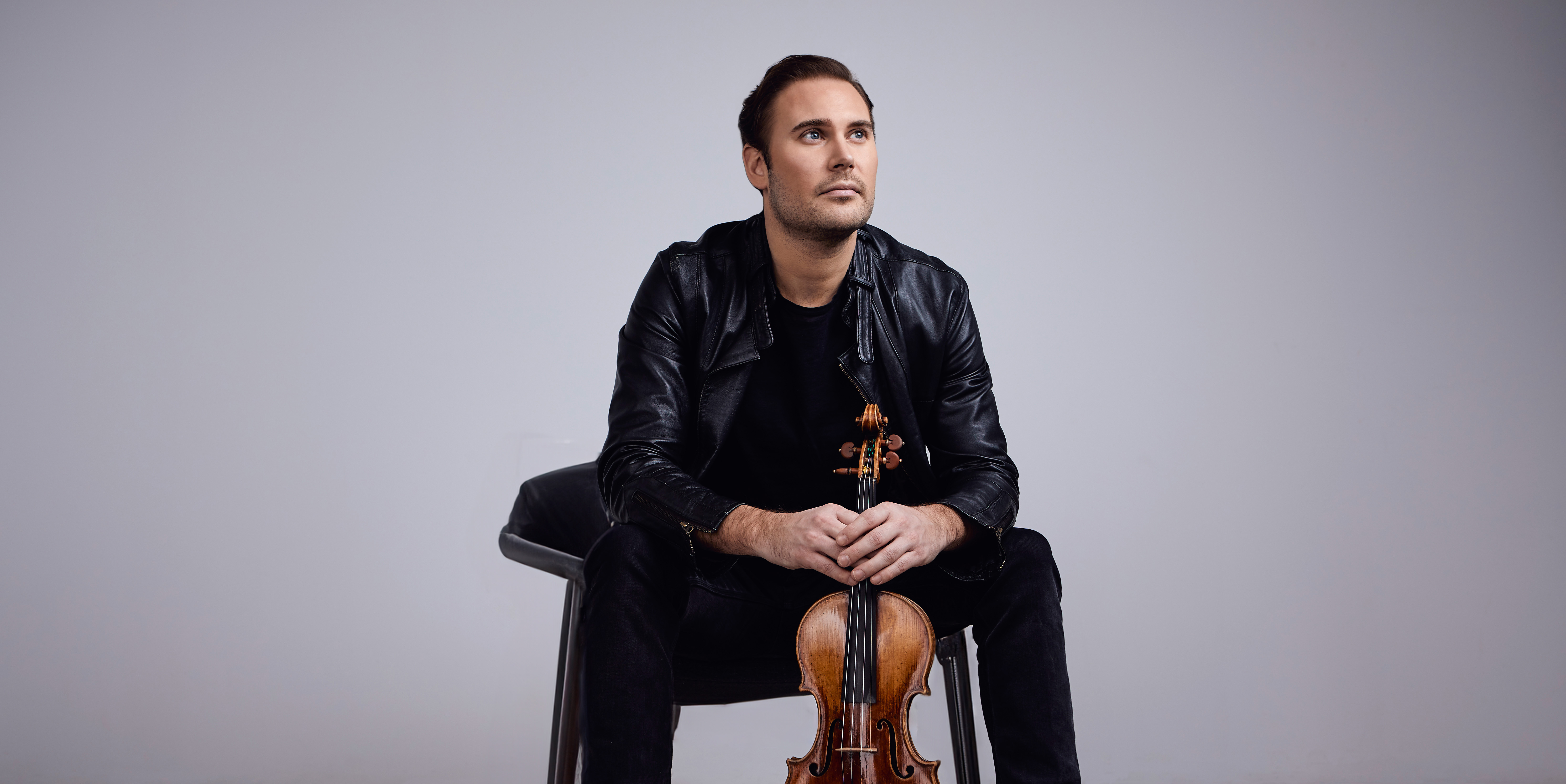 Christian Svarfvar with his violin